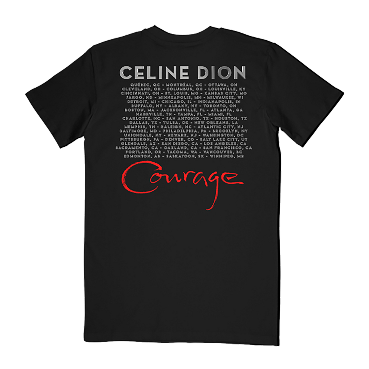 T-shirt de la tournée mondiale Courage